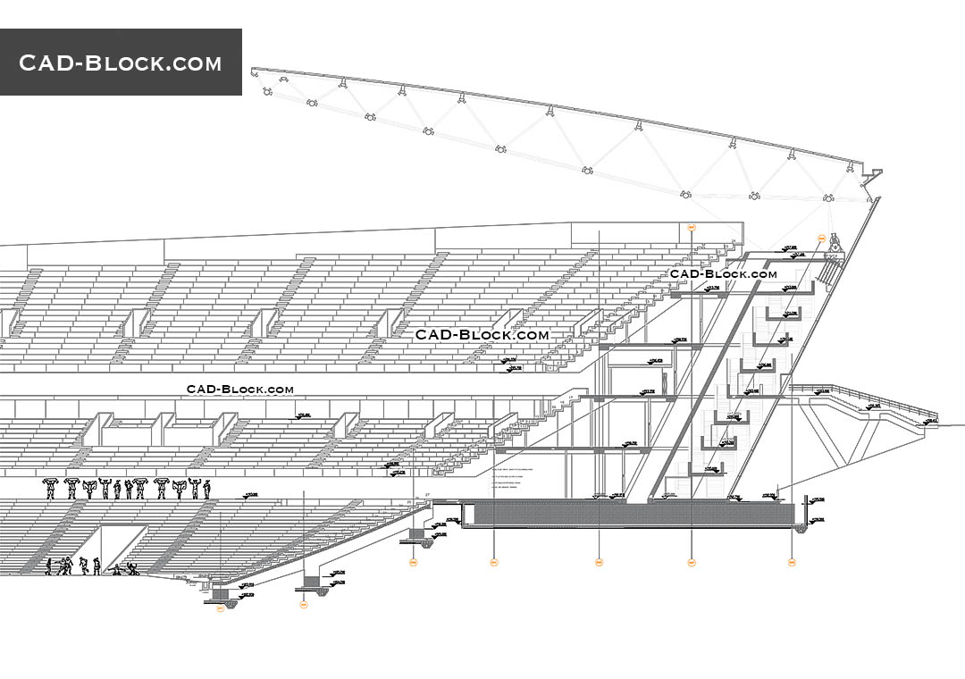 Football Players DWG, Premium CAD blocks for AutoCAD